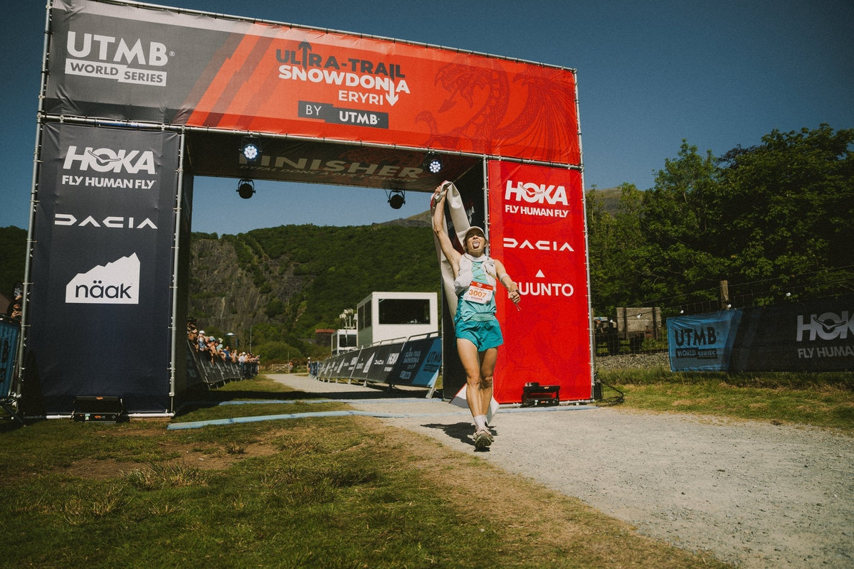 Athlete on a Snowdonia ridge during Ultra-Trail Snowdonia (UTS)
