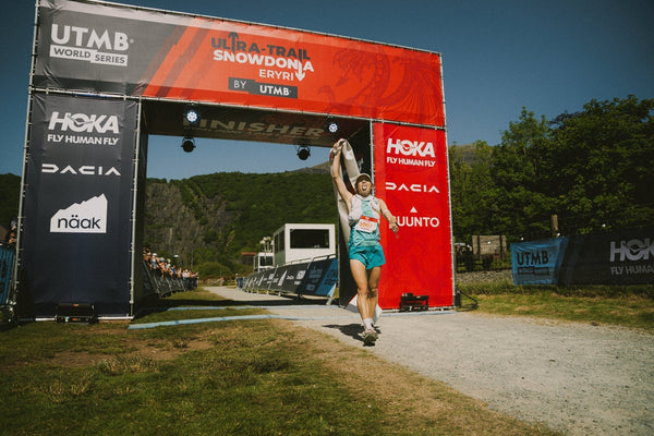 Athlete on a Snowdonia ridge during Ultra-Trail Snowdonia (UTS)
